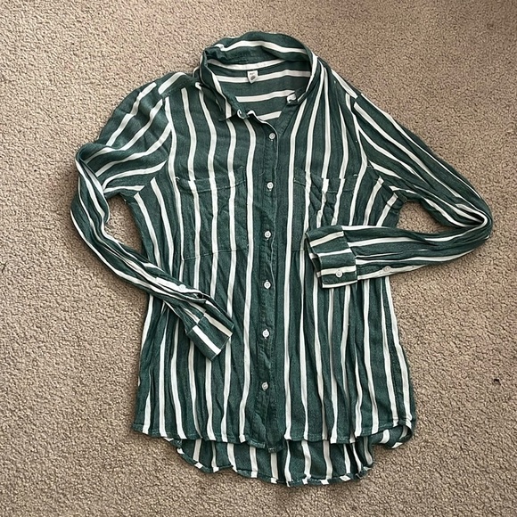“BP button down striped blouse size small” - Picture 1 of 9